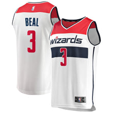 Load image into Gallery viewer, Men's Fanatics Branded Bradley Beal White Washington Wizards Fast Break Replica Jersey  Association Edition  White