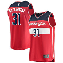 Load image into Gallery viewer, Men's Fanatics Branded Tomas Satoransky Red Washington Wizards Fast Break Replica Team Color Player Jersey  Icon Edition  Red