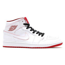 Load image into Gallery viewer, Nike Air Jordan 1 Mid White Red Shoes Basketball Men