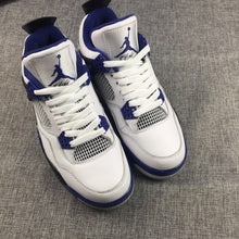 Load image into Gallery viewer, Nike Air Jordan 4 Retro Motosports White Black Blue Basketball Men