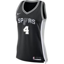 Load image into Gallery viewer, White San Antonio Spurs Women's Nike Custom Personalized Icon Swingman Jersey  Black