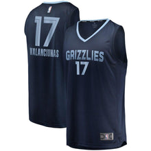 Load image into Gallery viewer, Men's Fanatics Branded Jonas Valanciunas Memphis Grizzlies Fast Break Jersey – Icon Edition  Navy