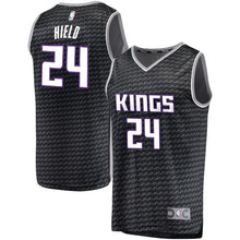 Load image into Gallery viewer, Men's Fanatics Branded Buddy Hield Black Sacramento Kings Fast Break Jersey  Statement Edition