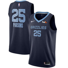 Load image into Gallery viewer, Men's Nike Chandler Parsons Memphis Grizzlies Swingman Sponsor Patch Jersey – Icon Edition  Navy