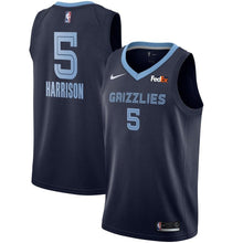 Load image into Gallery viewer, Men's Nike Andrew Harrison Memphis Grizzlies Swingman Sponsor Patch Jersey – Icon Edition  Navy