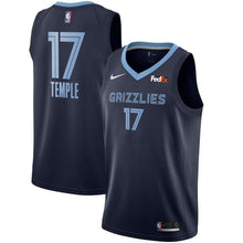 Load image into Gallery viewer, Men's Nike Garrett Temple Memphis Grizzlies Swingman Sponsor Patch Jersey – Icon Edition  Navy