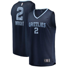 Load image into Gallery viewer, Men's Fanatics Branded Delon Wright Memphis Grizzlies Fast Break Jersey – Icon Edition  Navy