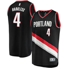 Load image into Gallery viewer, Maurice Harkless Black Portland Trail Blazers Fast Break Team Color Player Jersey  Icon Edition  Black