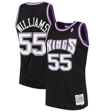 Load image into Gallery viewer, Men's Mitchell &amp; Ness Jason Williams Black Sacramento Kings  Hardwood Classics Swingman Jersey