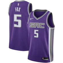 Load image into Gallery viewer, Men's Nike De'Aaron Fox Purple Sacramento Kings Swingman Jersey  Icon Edition