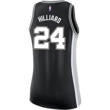 Load image into Gallery viewer, Hilliard San Antonio Spurs Women's Nike Custom Personalized Icon Swingman Jersey  Black
