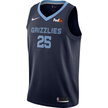 Load image into Gallery viewer, Men's Nike Chandler Parsons Memphis Grizzlies Swingman Sponsor Patch Jersey – Icon Edition  Navy