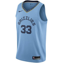 Load image into Gallery viewer, Men's Nike Marc Gasol Light Memphis Grizzlies Swingman Jersey  Statement Edition  Blue