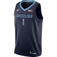 Load image into Gallery viewer, Men's Nike Kyle Anderson Memphis Grizzlies Swingman Sponsor Patch Jersey – Icon Edition  Navy