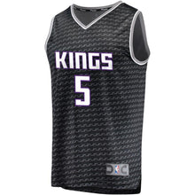 Load image into Gallery viewer, Men's Fanatics Branded De'Aaron Fox Black Sacramento Kings Fast Break Jersey  Statement Edition