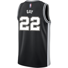 Load image into Gallery viewer, Gay San Antonio Spurs Men's Nike Custom Personalized Icon Swingman Jersey  Black
