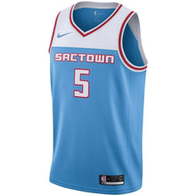 Load image into Gallery viewer, Men's Nike De'Aaron Fox Blue Sacramento Kings City Edition Swingman Jersey