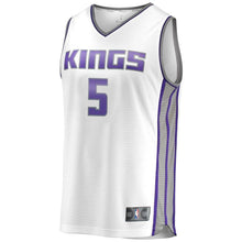 Load image into Gallery viewer, Youth Fanatics Branded De'Aaron Fox White Sacramento Kings Fast Break Jersey  Association Edition