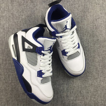 Load image into Gallery viewer, Nike Air Jordan 4 Retro Motosports White Black Blue Basketball Men