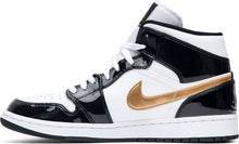 Load image into Gallery viewer, Nike Air Jordan 1 Mid Patent 'Black Gold' Shoes Basketball Men Sale Size US 8, 8.5, 9, 10, 11