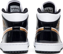 Load image into Gallery viewer, Nike Air Jordan 1 Mid Patent 'Black Gold' Shoes Basketball Men Sale Size US 8, 8.5, 9, 10, 11