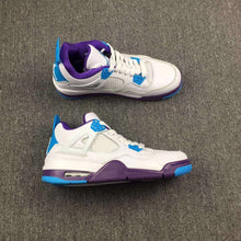 Load image into Gallery viewer, Nike Air Jordan 4 Retro “Hornets” White Blue Purple Basketball Men