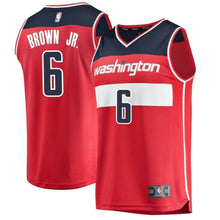 Load image into Gallery viewer, Men's Fanatics Branded Troy Brown Red Washington Wizards  NBA Draft First Round Pick Fast Break Replica Jersey – Icon Edition  Red
