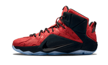 Load image into Gallery viewer, Nike Lebron 12 Ext Unvrsty Rd/unvrsty Rd-blk-mtll