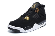 Load image into Gallery viewer, Nike Air Jordan 4 Retro Black White Gold Basketball Men