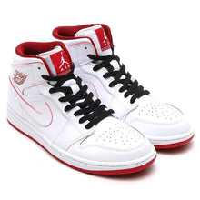 Load image into Gallery viewer, Nike Air Jordan 1 Mid White Red Shoes Basketball Men