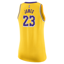 Load image into Gallery viewer, Los Angeles Lakers Women's LeBron James  Icon Edition Swingman Jersey  Gold