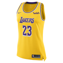 Load image into Gallery viewer, Los Angeles Lakers Women's LeBron James  Icon Edition Swingman Jersey  Gold