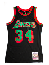 Load image into Gallery viewer, Los Angeles Lakers Shaquille Oneal Christmas Swingman Jersey  Black
