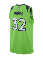 Load image into Gallery viewer, Minnesota Timberwolves KarlAnthony Towns Statement Swingman Jersey  Green