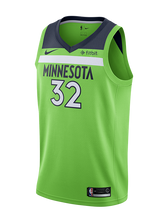Load image into Gallery viewer, Minnesota Timberwolves KarlAnthony Towns Statement Swingman Jersey  Green