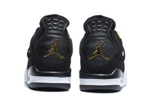 Load image into Gallery viewer, Nike Air Jordan 4 Retro Black White Gold Basketball Men