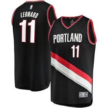 Load image into Gallery viewer, Meyers Leonard Portland Trail Blazers Fast Break Team Color Player Jersey  Icon Edition  Black