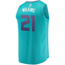 Load image into Gallery viewer, Men's Fanatics Branded Isaiah Wilkins Teal Charlotte Hornets Fast Break Replica Jersey – Icon Edition   Aqua