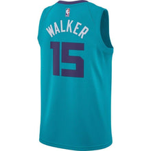 Load image into Gallery viewer, Men's Jordan Brand Kemba Walker Teal Charlotte Hornets Swingman Sponsor Patch Jersey – Icon Edition  Aqua