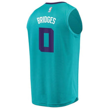Load image into Gallery viewer, Men's Fanatics Branded Miles Bridges Teal Charlotte Hornets  NBA Draft First Round Pick Fast Break Replica Jersey – Icon Edition  Aqua