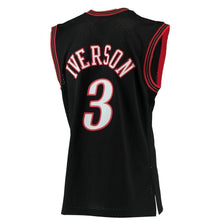 Load image into Gallery viewer, Men's Mitchell &amp; Ness Allen Iverson Black Philadelphia 7ers  Hardwood Classics Swingman Jersey  Black