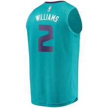Load image into Gallery viewer, Men's Fanatics Branded Marvin Williams Teal Charlotte Hornets Fast Break Replica Player Jersey  Icon Edition  Aqua