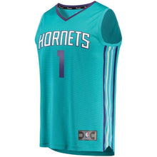 Load image into Gallery viewer, Men's Fanatics Branded Malik Monk Teal Charlotte Hornets Fast Break Replica Jersey  Icon Edition  Aqua