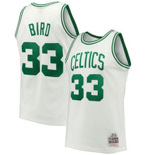 Load image into Gallery viewer, Men's Mitchell &amp; Ness Larry Bird White Boston Celtics  Hardwood Classics Swingman Jersey  White