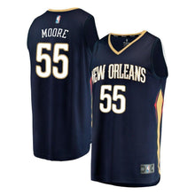Load image into Gallery viewer, Men's Fanatics Branded E'Twaun Moore Navy New Orleans Pelicans Fast Break Replica Player Jersey  Icon Edition  Navy