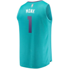 Load image into Gallery viewer, Men's Fanatics Branded Malik Monk Teal Charlotte Hornets Fast Break Replica Jersey  Icon Edition  Aqua
