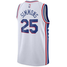 Load image into Gallery viewer, Men's Nike Ben Simmons White Philadelphia 7ers Swingman Sponsor Patch Jersey  Association Edition  White