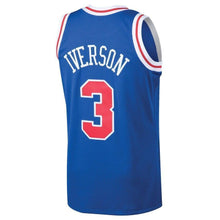 Load image into Gallery viewer, Men's Mitchell &amp; Ness Allen Iverson Royal Philadelphia 7ers 7 Hardwood Classics Swingman Jersey  Royal