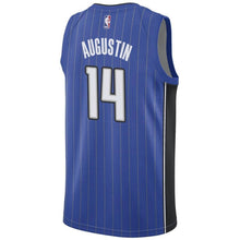 Load image into Gallery viewer, Men's Nike DJ Augustin Royal Orlando Magic Swingman Sponsor Patch Jersey  Icon Edition  Blue