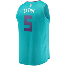 Load image into Gallery viewer, Men's Fanatics Branded Nicolas Batum Teal Charlotte Hornets Fast Break Replica Jersey  Icon Edition  Aqua